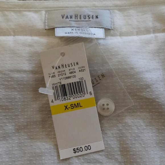 VAN HEUSEN SLEEVELESS 100% COTTON BLOUSE (DISCOUNT SHIPPING!) - Picture 5 of 11